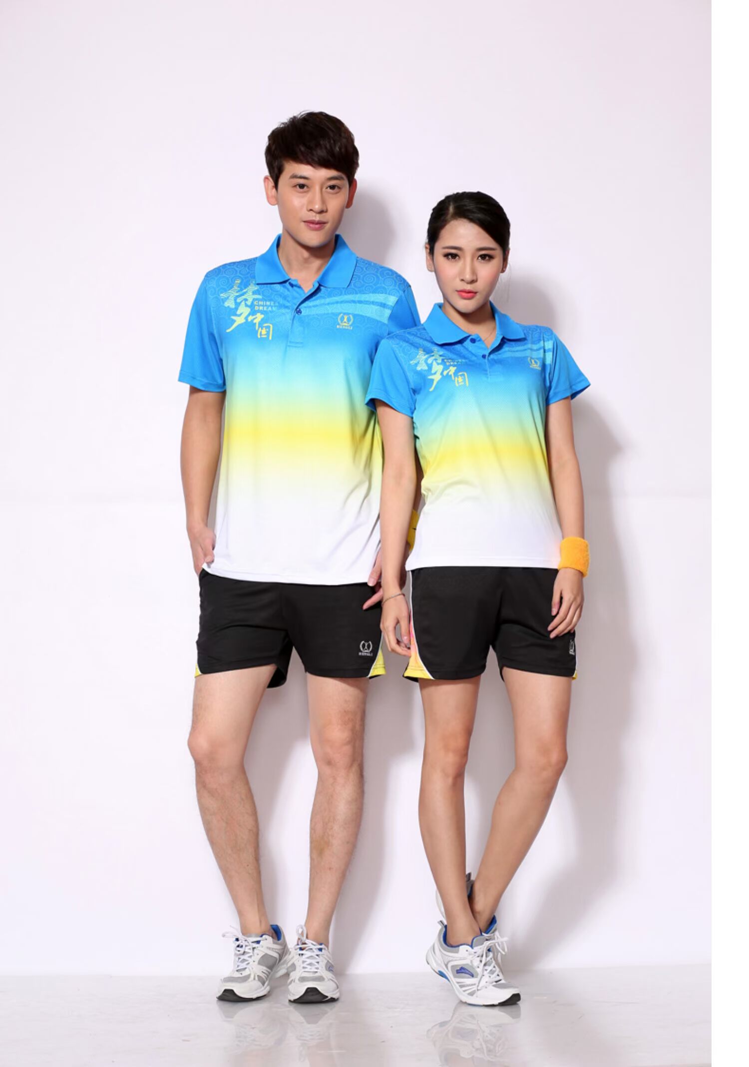 Mùa hè 2019 bộ đồ thể thao tay ngắn thấm mồ hôi quần áo thể thao Trung Quốc mơ ước bộ đồ thể thao mua quần áo thể thao - Thể thao sau bộ adidas nữ mùa hè