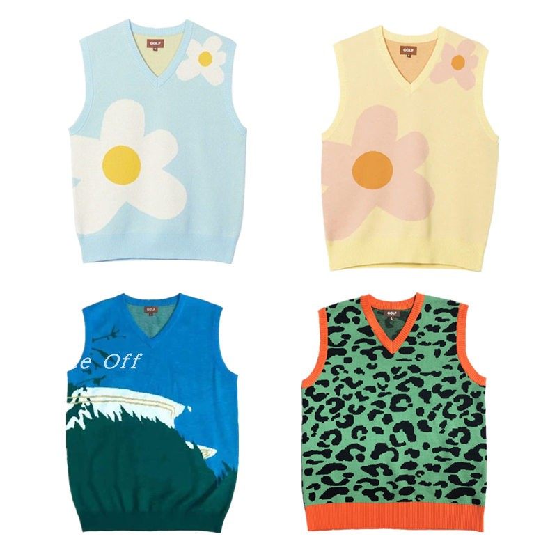 GOLF WANG LE FLEUR SWEATER VEST golfwang山體小花馬甲毛衣背心