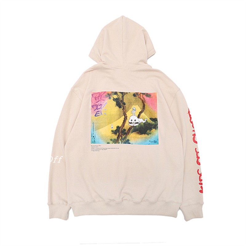 Kanye West Kids See Ghosts Kanye Kids See Ghosts Ink Painting Hoodie Long-Sleeved Sweatshirt