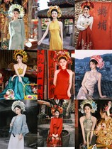 Shadow building Quanzhou Xunpu female hairpin flowers Ming-made Han clothes photo theme New Chinese qipao Exterior View Brigade Pat on the Authentic Costume