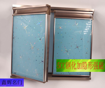 Cabinet door panel custom-made with frame crystal steel door Tempered glass with frame marble stove Simple minimalist all-aluminum door