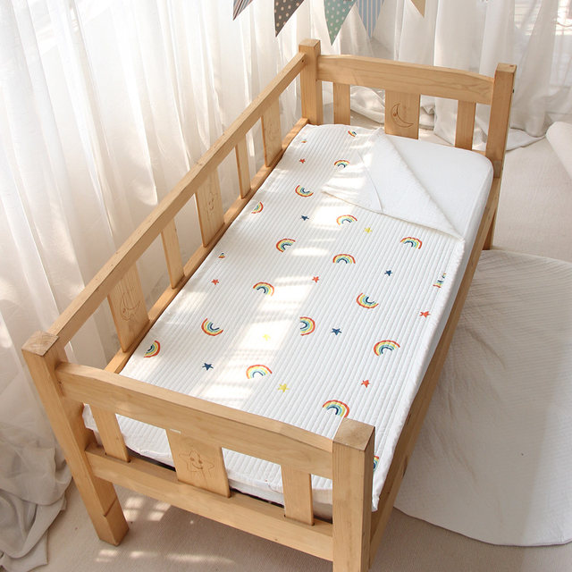Baby fitted sheet pure cotton Class A ins Korean quilted baby mattress cover the newborn children four seasons sheet cover can be customized