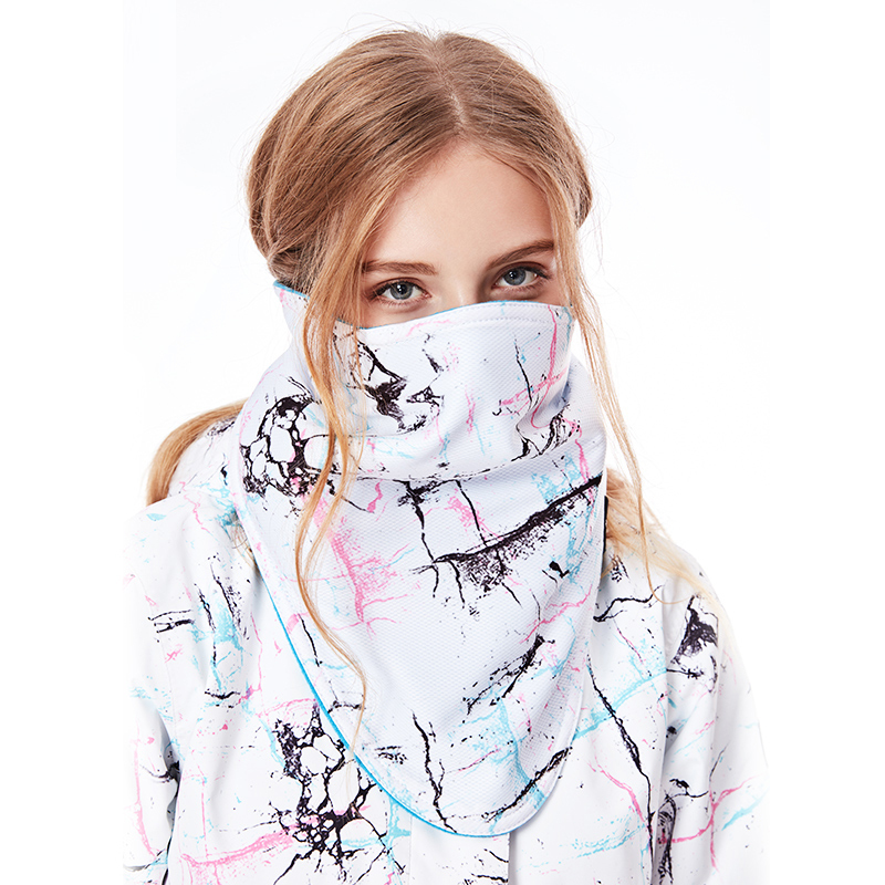 Ski mask windproof warm breathable veneer double board ski towel triangle riding face mask for men and women