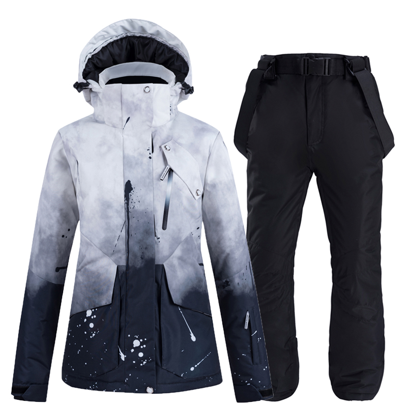Snowboard clothing Women's suit Men's outdoor ski clothing windproof waterproof warm thickened snow township travel snow suit