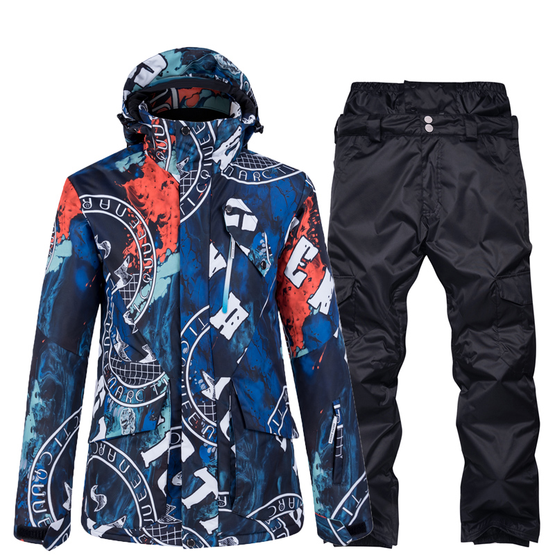 Single Board Ski Suit Men Suit Outdoor Ski Sweatpants Waterproof Warm Winter Snowy Land Tourist Ski Suit Suit