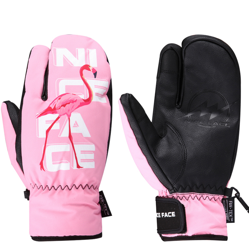Outdoor ski gloves Men and women winter warm thick windproof waterproof cold touch screen ski gloves