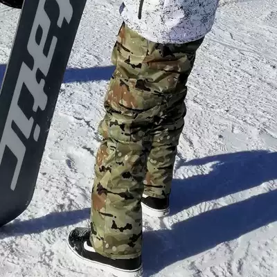 Men's snowboard pants winter outdoor windproof Waterproof warm thick camouflage high waist ski pants men's