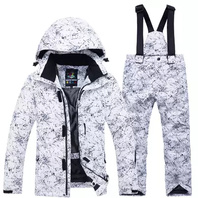 Children's ski clothes, boys and girls, ski suits, windproof, waterproof, warm and thick board, double board ski pants