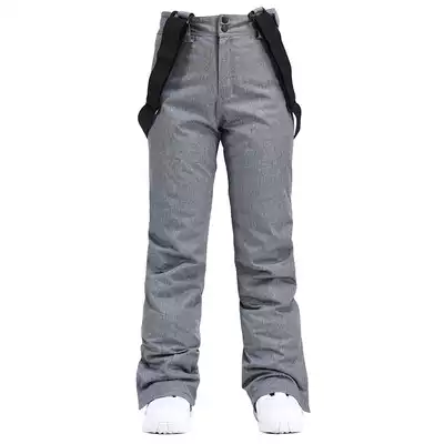 Ski pants Men's and women's winter outdoor veneer double board ski pants windproof warm thick baby bag slim ski pants