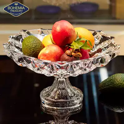 BOHEMIA Czech imported crystal glass fruit plate Creative Home modern living room Nordic minimalist fruit plate