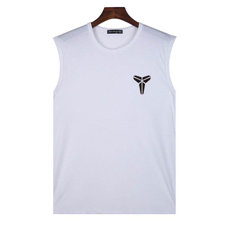 lỏng mùa hè sinh viên tập thể dục vest nam nam vai màu đen ít tay của bên ngoài triều T-shirt mặc