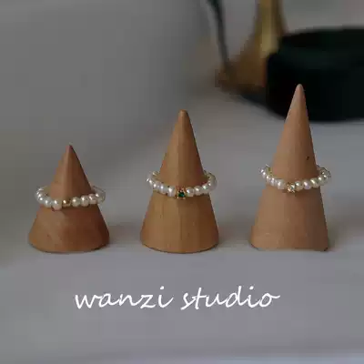 Recommended to wear all-match ins niche design Natural freshwater pearl elastic net red tide ring ring