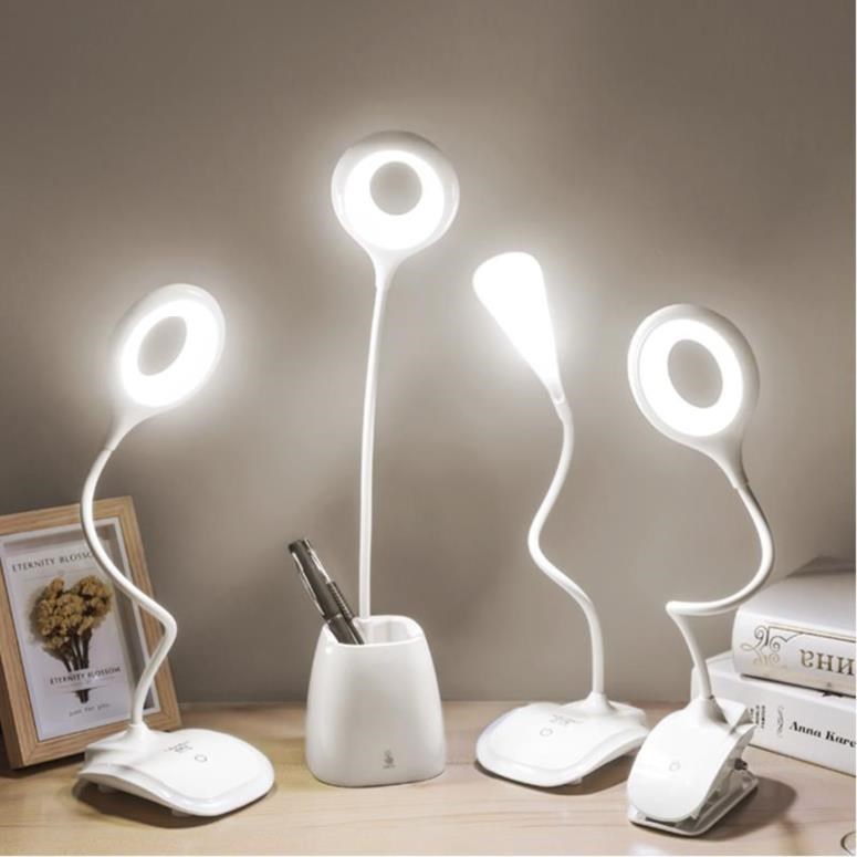 Creative adjustment of night market stalls small desk lamp nail pen holder electric lamp household rechargeable round hole makeup work