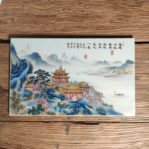 Enjoy the collection of porcelain paintings in the pavilions and pavilions in the morning rain and twilight