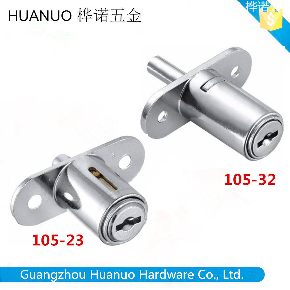 Digao Digao brand drawer lock 105 top lock press lock simple sliding door lock black open wooden cabinet door lock