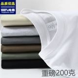 Хлопковая однотонная футболка с коротким рукавом, 200 грамм, городской стиль