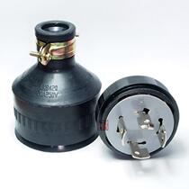 LK8420 three-phase four-wire anti-shedding rubber plug 20A250V pull-up Japan 4-core anti-loose bakelite plug