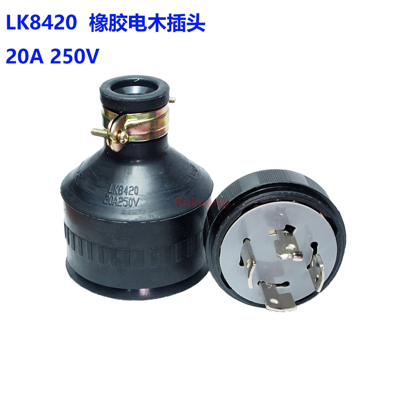 Lk8420 Three-Phase Four-Wire Anti-Drop Rubber Plug 20A250V Hanging Type 4-Core Anti-Loosening Bakelite Japanese Plug