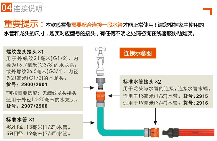 Садовый шланг 德国gardena嘉丁拿园艺996喷灌带微喷带水管带浇花花园水管洒水器