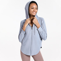 lulu original loose fitness jacket womens hooded zipper cardigan long sleeve sports top womens yoga suit autumn and winter