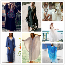 2020 new loose thin plus-size beach skirt swimsuit outside bikini blouse vacation jacket sunscreen