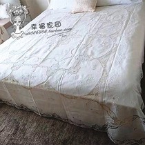 Antique collectibles Foreign trade exports to Europe and the United States white cotton and hemp ten thousand strands of silk embroidered bed cover curtains