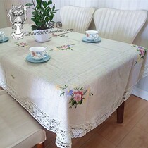 Foreign trade new handmade wool embroidery cotton linen table cloth Coffee table multi-purpose cover towel special offer
