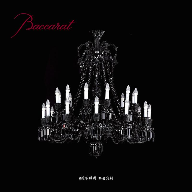 French Baccarat Black Gloss Series Accessible Luxury Crystal Chandelier Villa Living Room Dining Room Lamp Art High-End Lighting Fixtures French Baccarat Black Gloss Series Accessible Luxury Crystal Chandelier Villa Living Room Dining Room Lamp Art High-End Lighting Fixtures