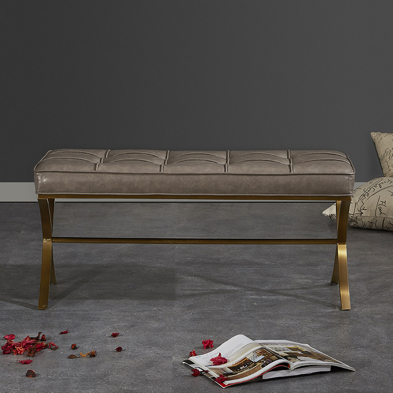 Household door change shoe stool simple modern entry door to the door to the door of the seat of the long bench light luxury stainless steel dresser bench