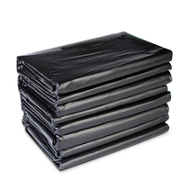 An Meishang (ams)flat mouth thickened black garbage bag property hotel plastic bag 80 * 100CM*3 silk thick