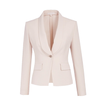 ELLASSAY spring and summer new hemp-feeling triacetate waist suit for women EWE341T01400