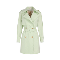 ELLASSAY Spring and Summer New Mint Mambo Fresh Mint Green Cotton Windbreaker for Women