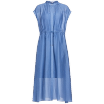 Ellassay Goethe 2024 Summer new Jane about 100% true silk collection waist A word one-piece dress woman Y076