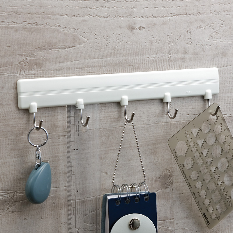 Japanese-style plastic hook paste pegged hook-hook kitchen toilet long hook bathroom rack door stick
