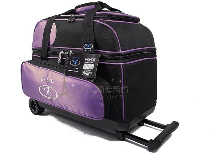 Mới American Elite Elite 1680 tiêu chuẩn đôi bóng xe đẩy bowling túi bowling túi màu tím Túi Đựng Bóng Bowling