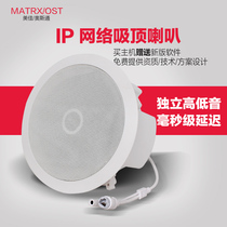 IP network broadcasting system IP network ceiling speaker wall hanging audio host waterproof sound column campus