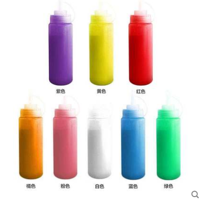 Color Running Powder Spray Bottled Street Pat tortillas Rainbow Running Powder Squeeze Bottle Jet Corn Starch Weekend Spray Color Running