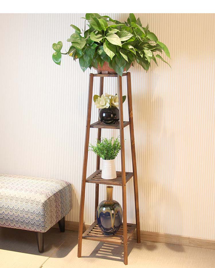 Gỗ hoa đứng vững gỗ Đăng phòng khách trong nhà treo hoa lan xanh bàn hoa sàn gỗ nhiều tầng khay hoa chậu hoa kệ - Kệ kệ 2 tầng