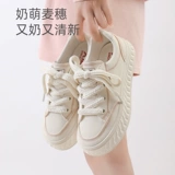 人本 Белая обувь, универсальные туфли для отдыха на платформе, кроссовки, осенняя