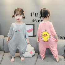 Children's sleeping bag summer thin little girl modal boys pajamas summer baby air conditioning clothing