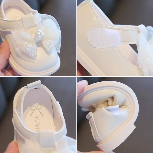 Детская обувь для девочек для принцессы для раннего возраста с бантиком для кожаной обуви, в западном стиле, мягкая подошва, в корейском стиле