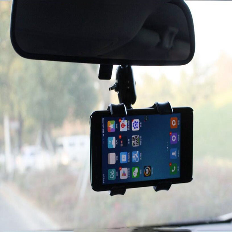 Automotive rear mirror installation of mobile phone navigation logger bracket adjustable
