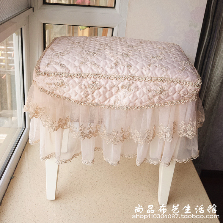 Usd 23 35 Lace Cloth Make Up Stool Sets Of Dressing Table Square Lace Cloth Make Up Stool Sets Of Dressing Table Square Cover Round Bed Tail