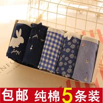 Junior high school college girl underwear triangle black cotton cute girl student 100% cotton stalls