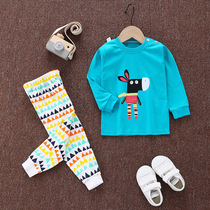 Boys Girls baby child sweater xian ku set Qiuqiu Qiu cotton 100% cotton large childrens sweater