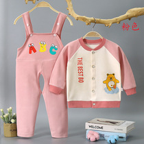 Newborn baby Children 3 straps 4 sets 5 boys and girls 6 Autumn 7 Cotton 8 months 100% cotton autumn clothes