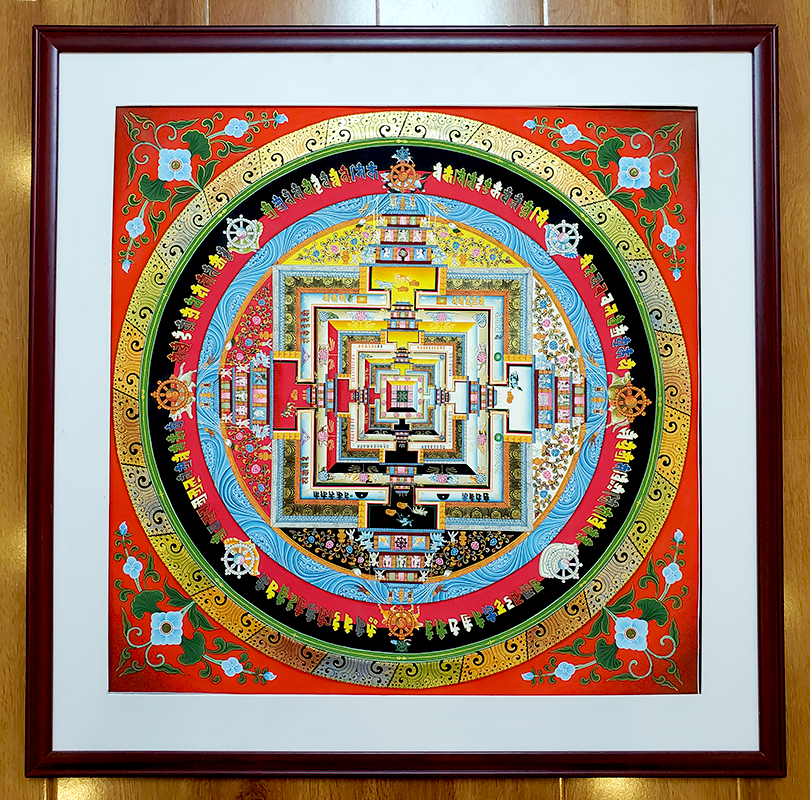 Tibet Nepal Donka painting natural mineral pigments lamas pure hand-painted altars city 50 * 50cm