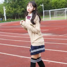 Школьная форма 秋冬韩版学生服高中校服风格毛衣套装英伦学院风针织衫制服水手服