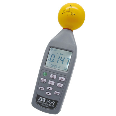 TES-593R High Frequency Electromagnetic Wave Pollution Intensity Meter Radiation Detector 5G Base Station Wireless Radiation Detector
