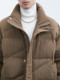 Men's stand-up collar down jacket winter new trendy casual loose high-end warm bread coat thickened jacket